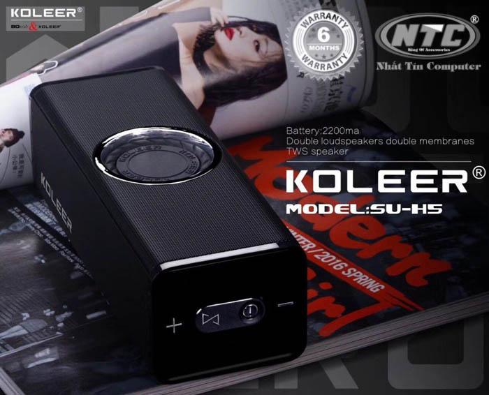 Loa bluetooth koleer su-h5 bass căng đét - hỗ trợ thẻ nhớ/usb/aux/fm - nhất tín computer