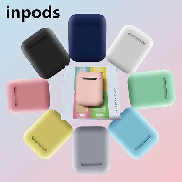 [HCM]Tai nghe bluetooth 5.0 i12/ Macaron inPods 12- Cảm ứng chạm co mic nghe gọi bảo hành 12 tháng