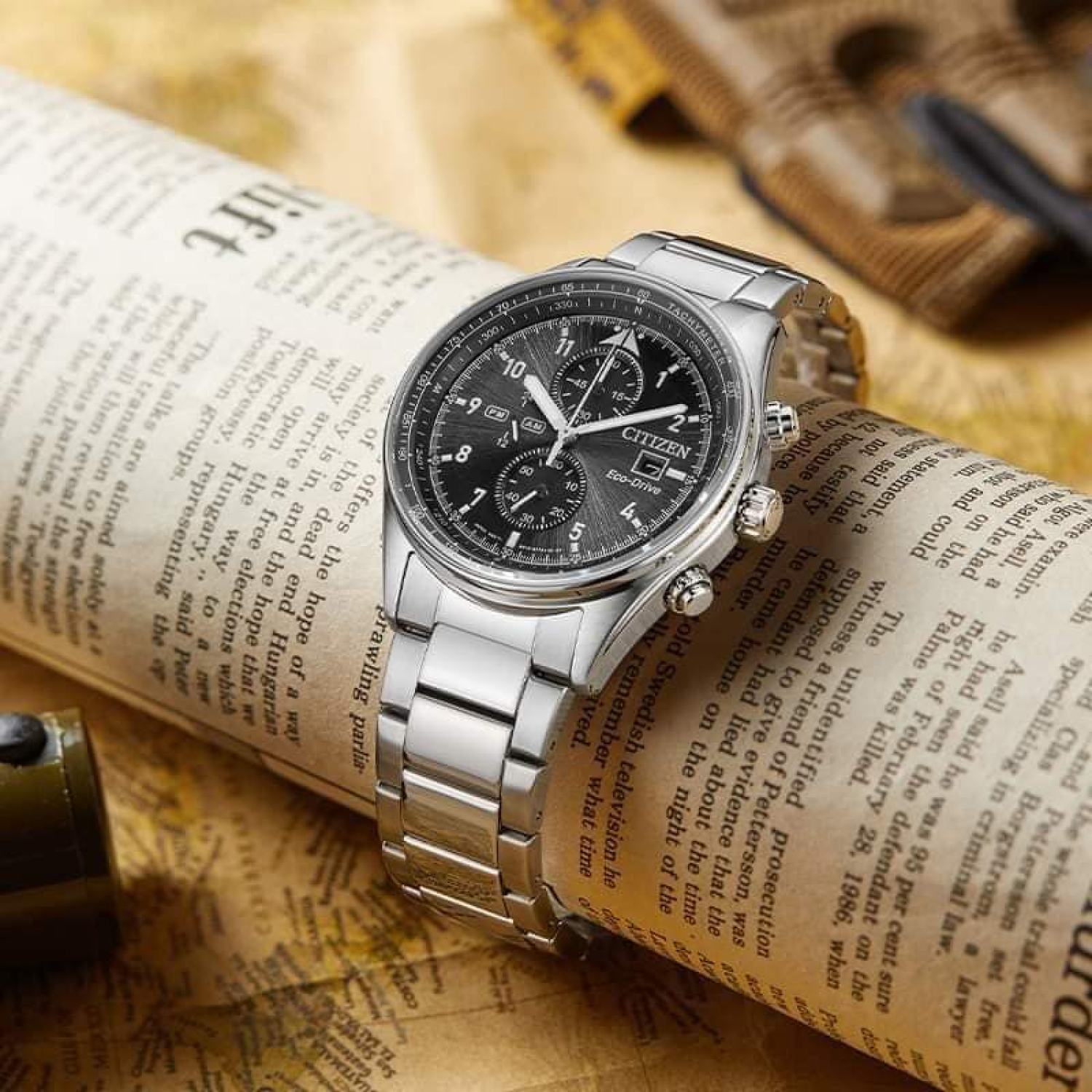 Đồng hồ Nam chính hãng Citizen Eco-Drive Men Watch CA0770-81E Size 43