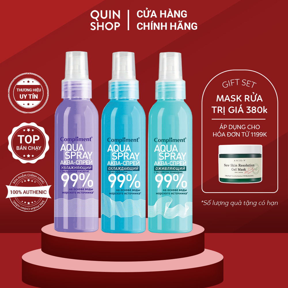 Xịt khoáng cho mặt và cơ thể compliment aqua spray for face & body