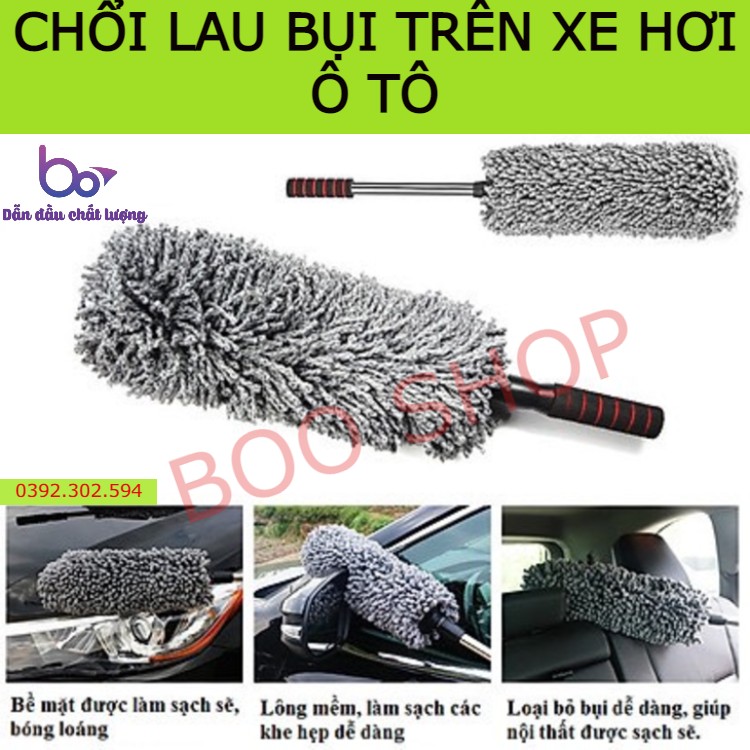 [ PHỤ KIỆN XE HƠI ] CHỔI LAU BỤI CÁN INOX CO RÚT 88CM TRÊN XE HƠI , Ô TÔ - 100 ĐÁNH GIÁ 5 SAO