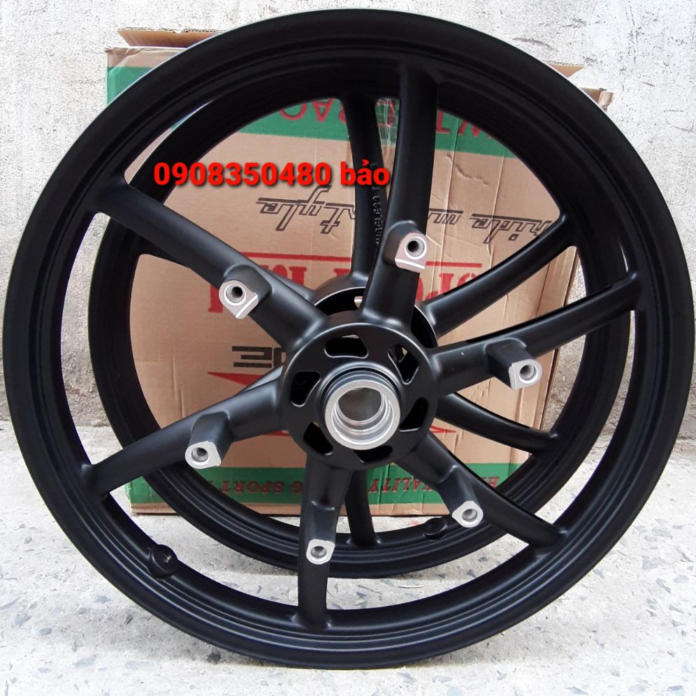 Bánh mâm 6 cây XMOOE  kiểu RCB gắn SONIC có 3 màu đen bạc đồng bảng trước sau 1.6