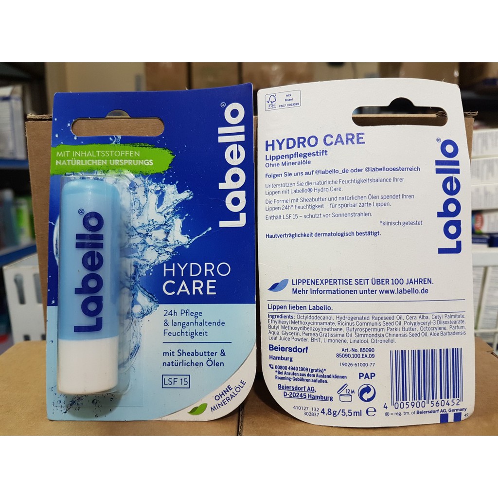 Son dưỡng môi Labello Hydro Care của Đức -