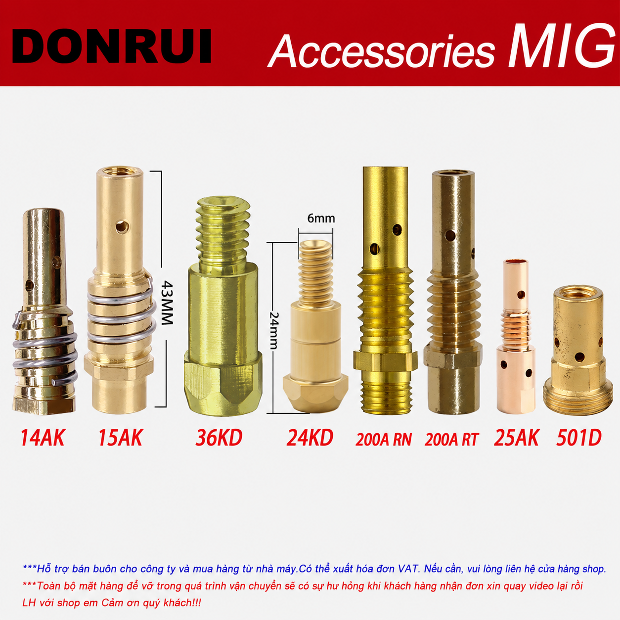 Mig Nozzle Connector 15Ak 14Ak 25Ak 24Kd 36Kd 501D 200A Pana Nozzle Connector for Mig Welding Torches Giá 13,000 Đồng*Miễn phí vận chuyển