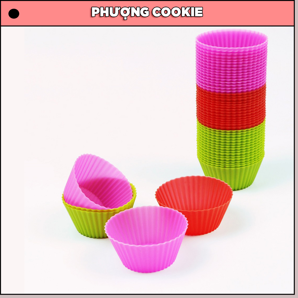 Cup silicon, Khuôn silicon làm bánh cupcake, muffin nhiều màu