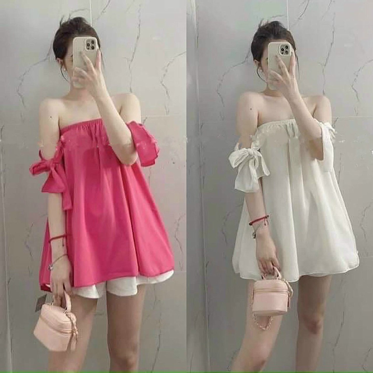 Áo Kiểu bẹc vai form rộng trẻ trung xinh xắn mẫu hot nhât năm