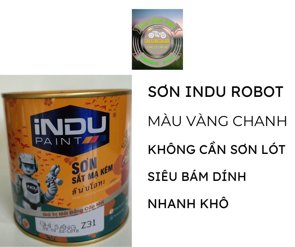 SƠN SẮT MẠ KẼM INDU Z31 GHI SÁNG LON 1KG