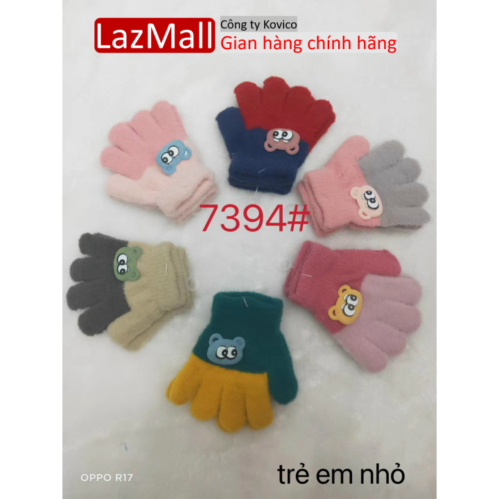 Combo 3 Đôi Găng Tay Trẻ Em, Găng Tay Len Mùa Đông Cho Bé, Găng tay giữ ấm mùa đông họa tiết xinh xắn dành cho bé