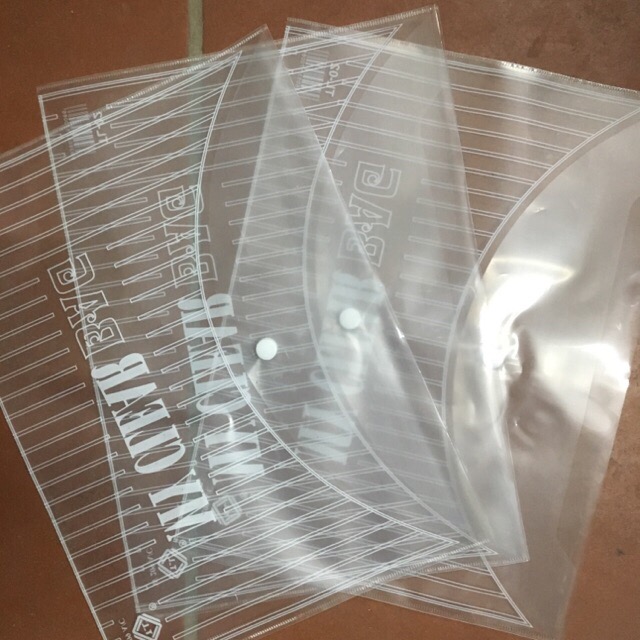 [ ĐỦ CỠ ]5 Túi đựng hồ sơ tài liệu,Clear,Cặp khuy Dày Đẹp