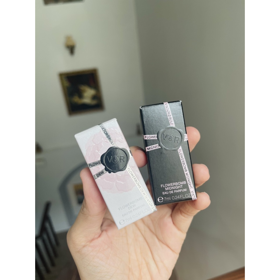 Nước hoa viktor & roft flower b.o.mb dew và flower b.om.b midnight minisize