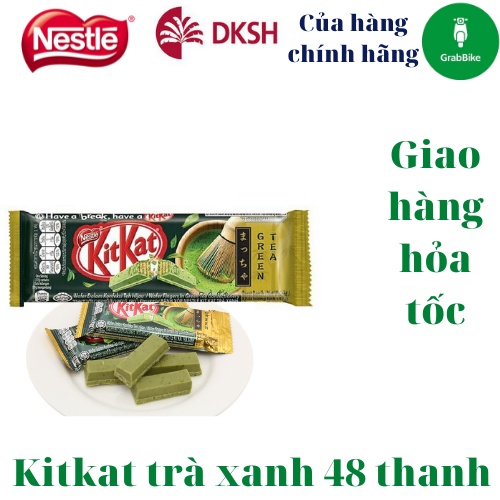 bánh phủ kitkat 48 thanh 2F kitkat vị trà xanh 17gr