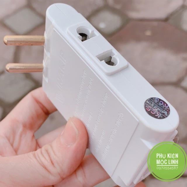 ♟❄ �Chính hãng kip� Phích ổ cắm điện dẹt 1 ra 3 cổng 10A 250V (đầu nối không dây màu trắng)