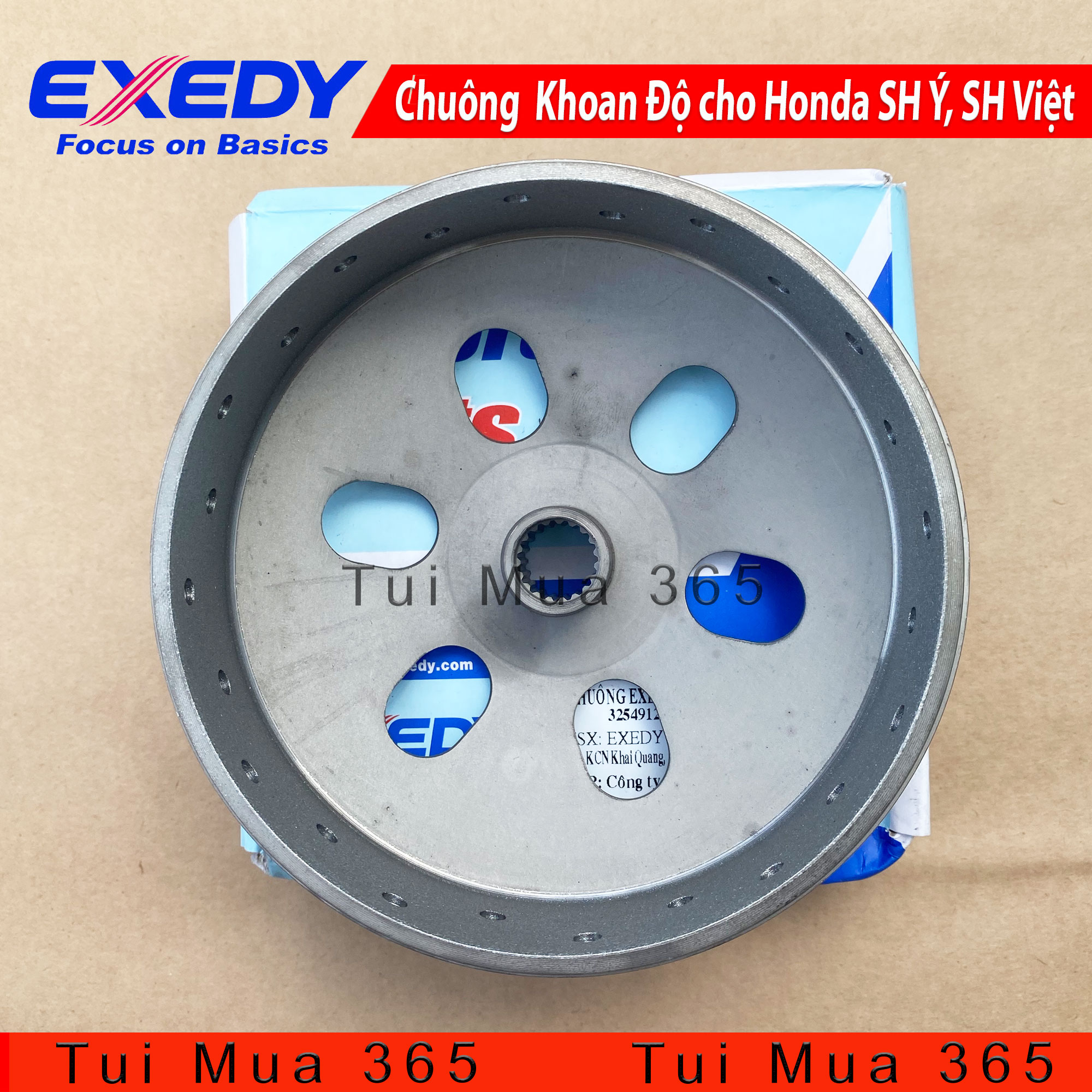 Chuông exedy khoan độ cho xe honda sh ý, sh việt, dylan, a còng