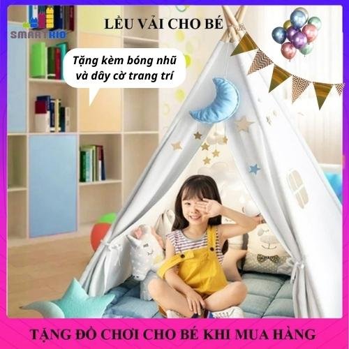 Lều Vải Cho Bé, Lều Trang Trí Làm Phụ Kiện Chụp Hình, Lều Ngủ Bằng Vải Tạo Hình Ngôi Nhà Xinh Xắn Cho Bé