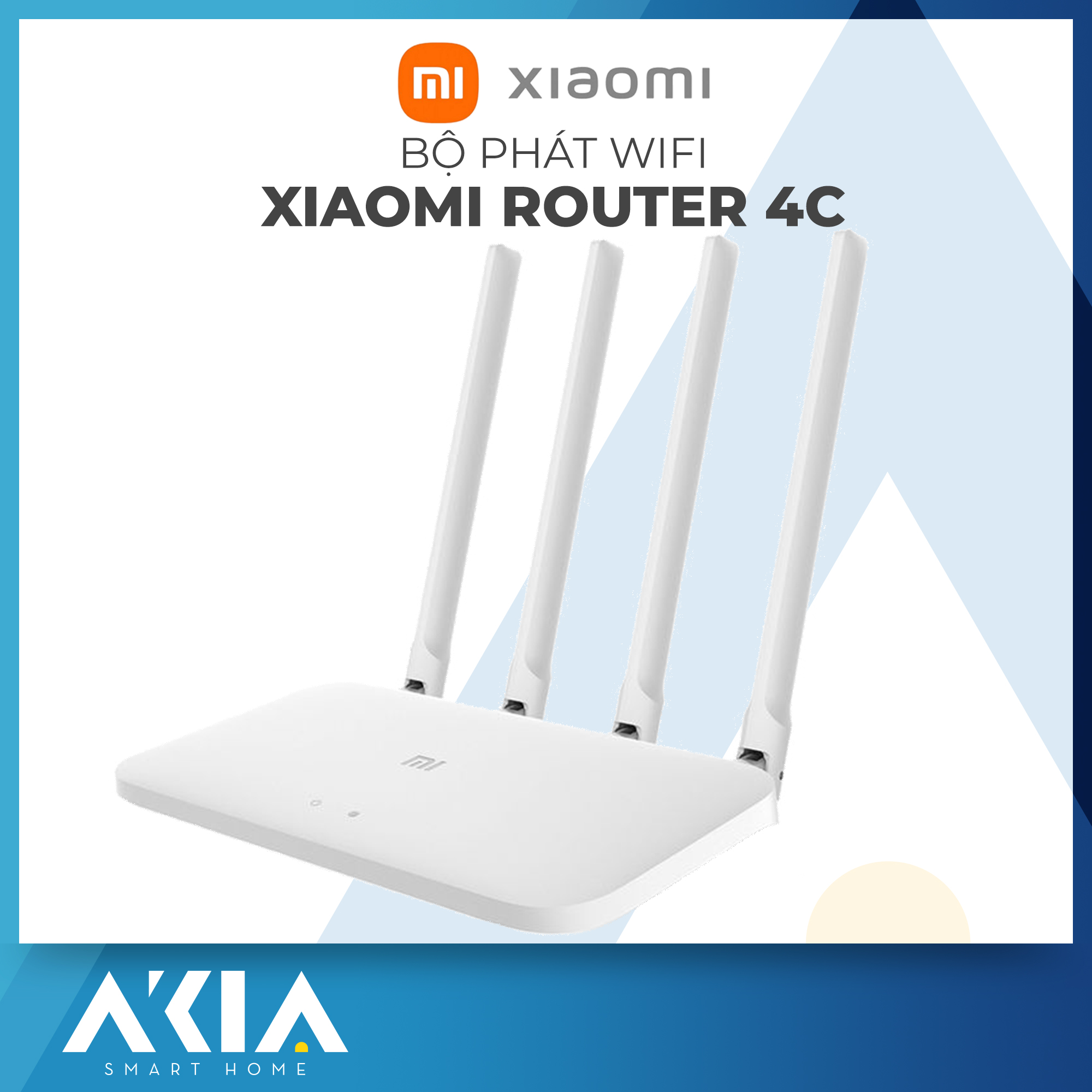 Bộ Phát Sóng Wifi Tốc Độ Cao Xiaomi Mi Router 4C Tốc Độ 300Mbps 4 Anten Bản Quốc Tế - Hàng Chính Hãng BH 12 Tháng