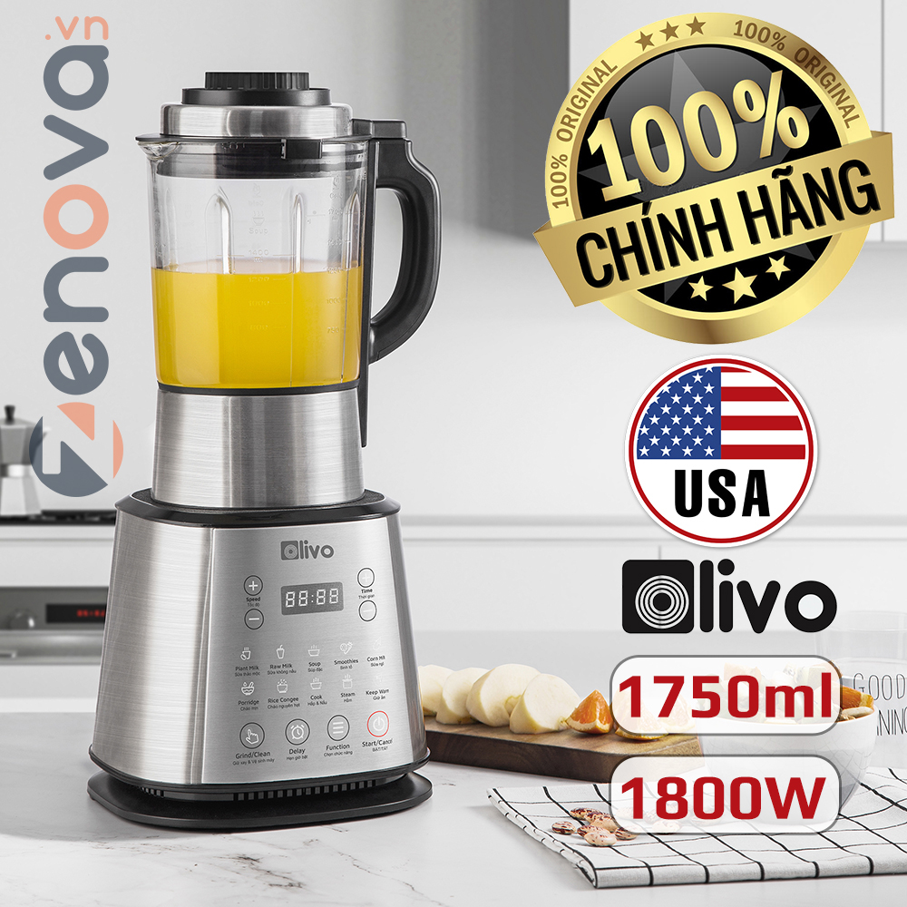 [CHÍNH HÃNG] Máy Làm Sữa Hạt Olivo X20 - USA - Nấu Không Tràn, Xay Cực Mịn - Máy Xay Nấu Đa Năng Thư