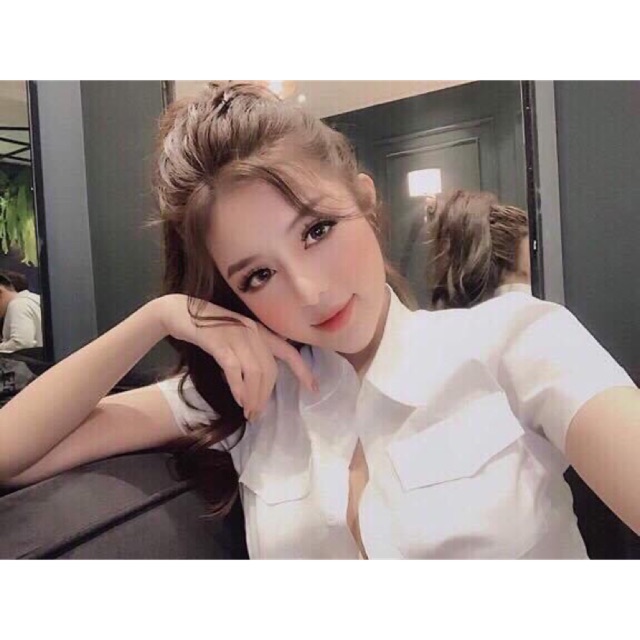 Áo sơ mi tay ngắn 2 túi chất kate - b2u