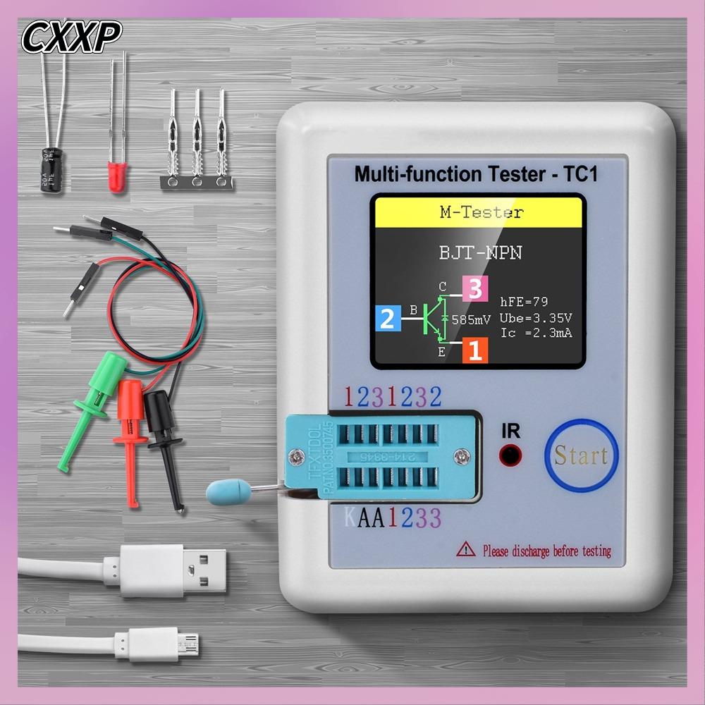 Cxxp mos 1.8 "tft triac npn thử nghiệm meter mosfet diode triode transistor tester tụ điện trở lcr-tc1