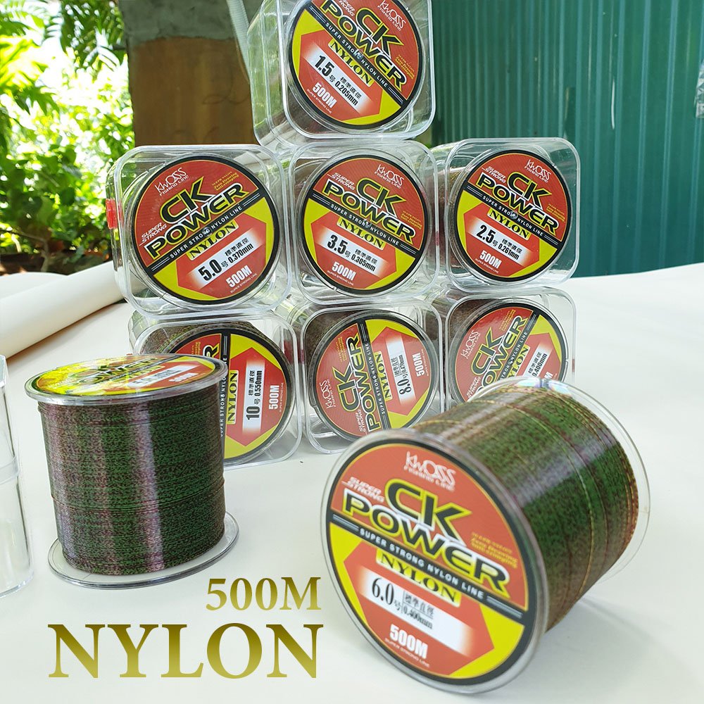 Cước câu cá tàng hình dây câu cá 100% nylon ck power tải cá tốt ck500
