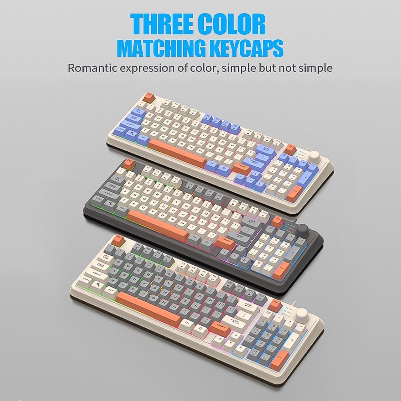 Bàn phím giả cơ 87 phím tenkeyless chuyên game có dây ziyou lang k16/ bàn phím giả cơ xunfox k82 có led