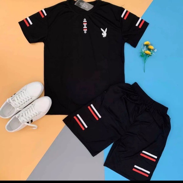 (FREESHIP TOÀN QUỐC) Đồ bộ thun nam, Set đồ tập gym hè nam thoáng mát, Nguyên set áo thun và quần short nam