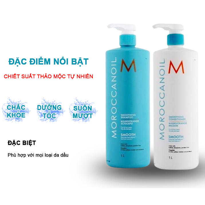 Moroccanoil - dầu gội đầu moroccanoil 1000ml - dầu gội cặp dưỡng tóc phục hồi độ ẩm chính hãng sury_store