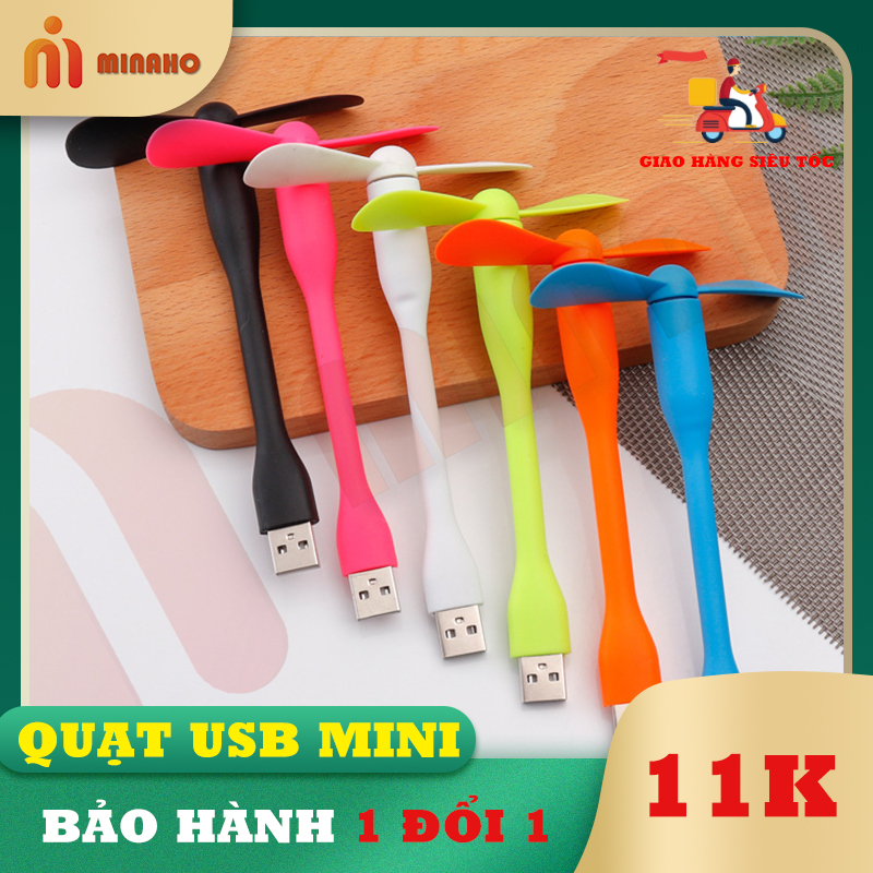 Quạt USB mini siêu mát Minaho mini có thể sử dụng bằng Laptop, sạc dự phòng, sạc điện thoại bảo hành 1 đổi 1