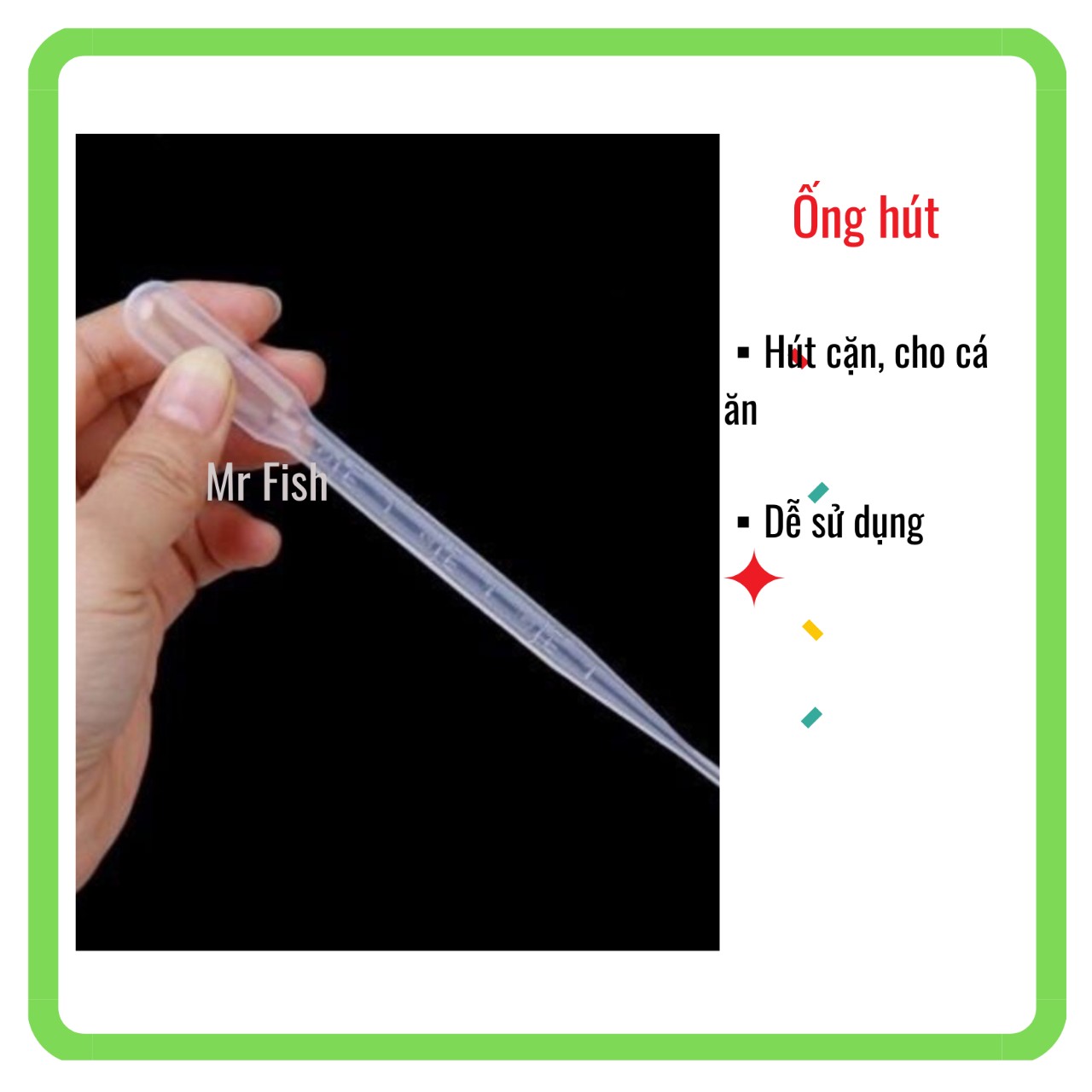 Ống hút artemia, bobo, dung dịch, vệ sinh bể cá 3/5/10 ml - mr fish