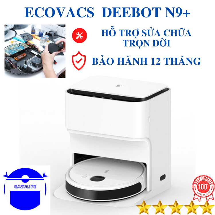 Robot hút bụi lau nhà ecovacs deebot N9+ tự động giặt khăn ,tự động đổ rác