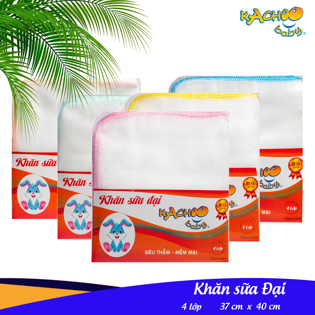 Khăn sữa 4 lớp đại kachoobaby bịch 5 cái