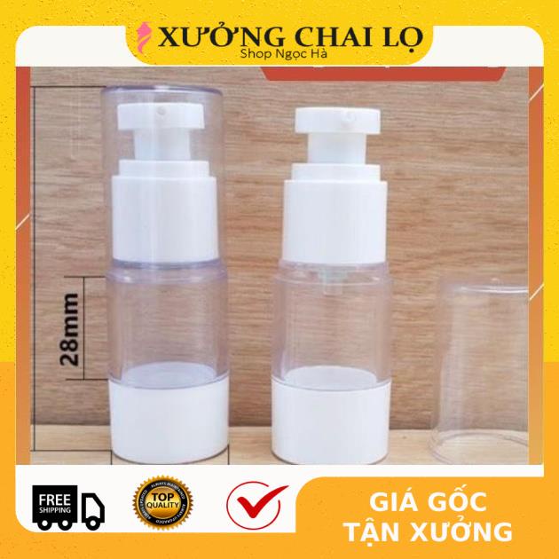 Chai nhựa xịt giọt hút chân không 15ml/10ml/5ml chiết mỹ phẩm