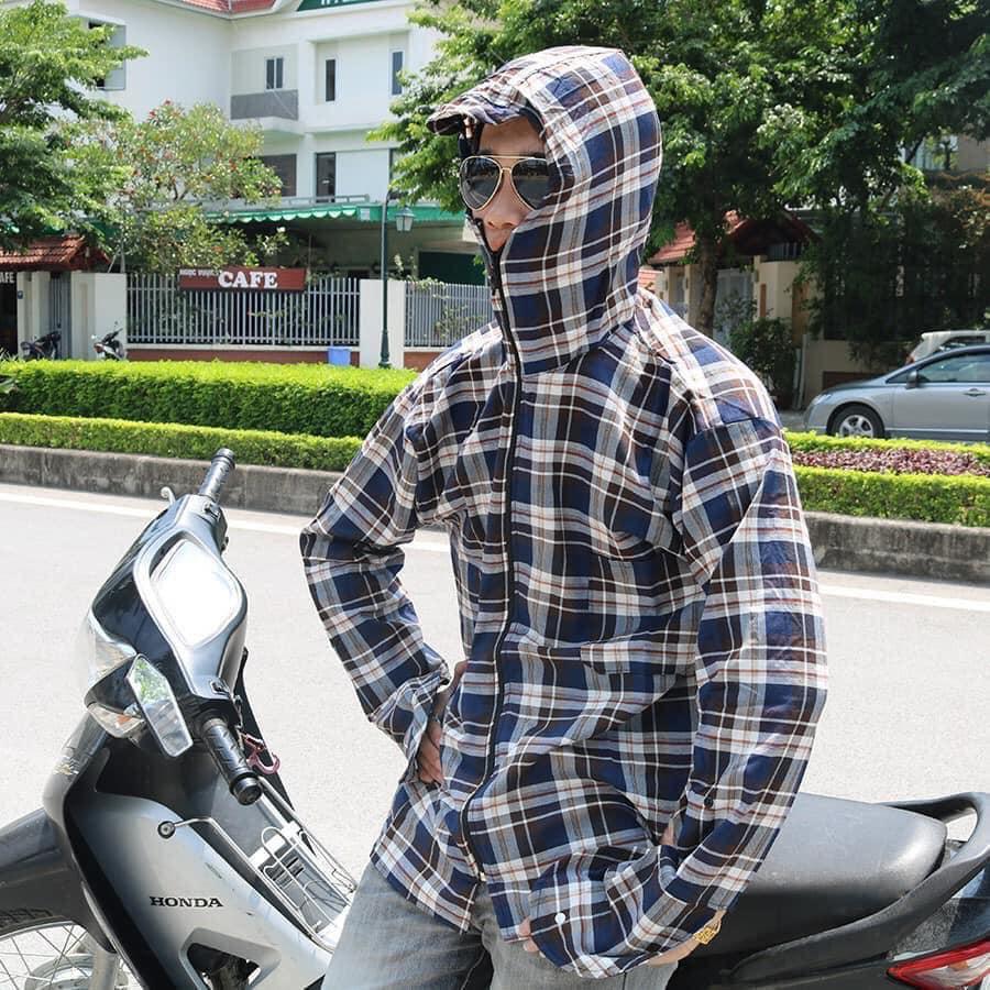 Áo chống nắng nam thô 2 lớp dày dặn, minhquang2017