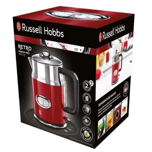 Ấm đun nước siêu tốc Russell Hobbs Retro Ribbon Red
