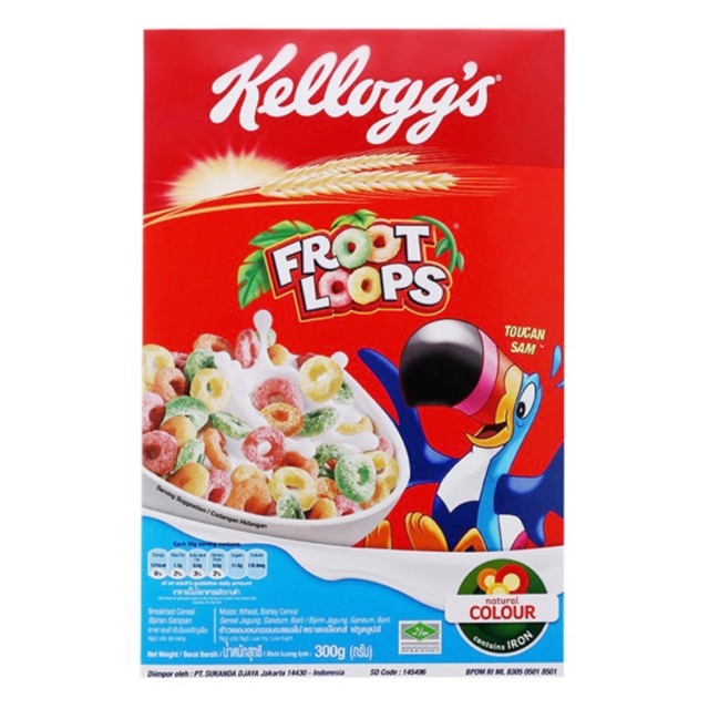 -(DATE 1/2023) ( luôn cập nhật date mới )NGŨ CỐC DINH DƯỠNG/ BÁNH ĂN SÁNG KELLOGG'S FROOT LOOPS 300G ---