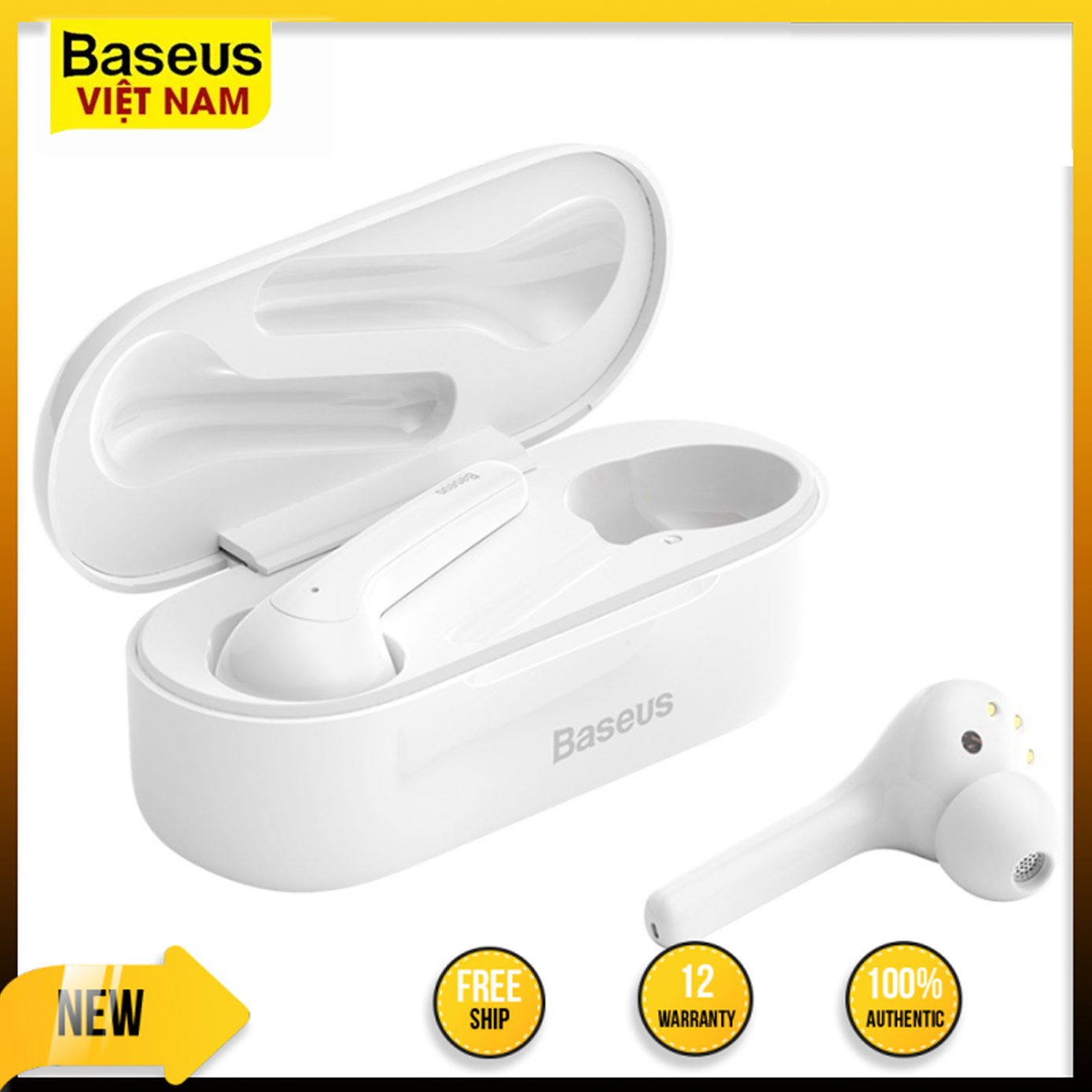 Tai nghe không dây hoàn toàn Baseus W07 TWS Bluetooth Stereo Tai Nghe Nhét Tai Thể Thao , siêu Bass âm thanh 3D stereo Bluetooth 5.0