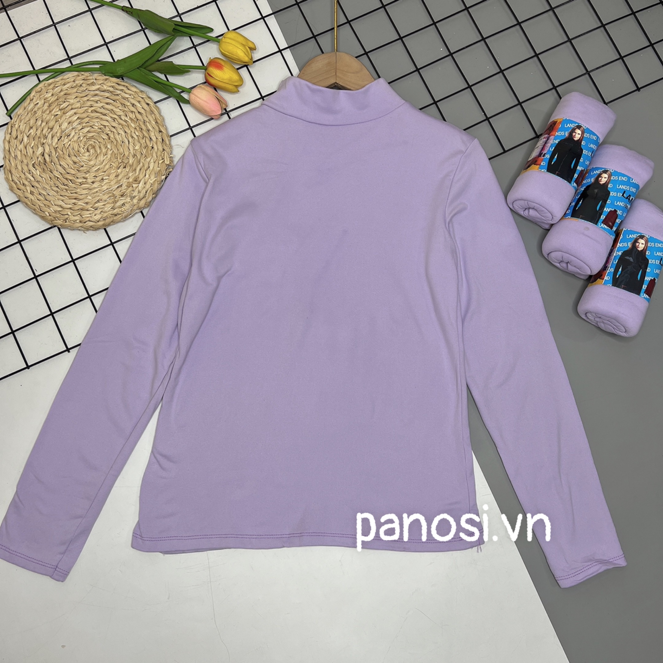 Áo giữ nhiệt nữ cổ cao 3cm áo thu đông nữ siêu co giãn, mặc thoải mái Panosi - A510