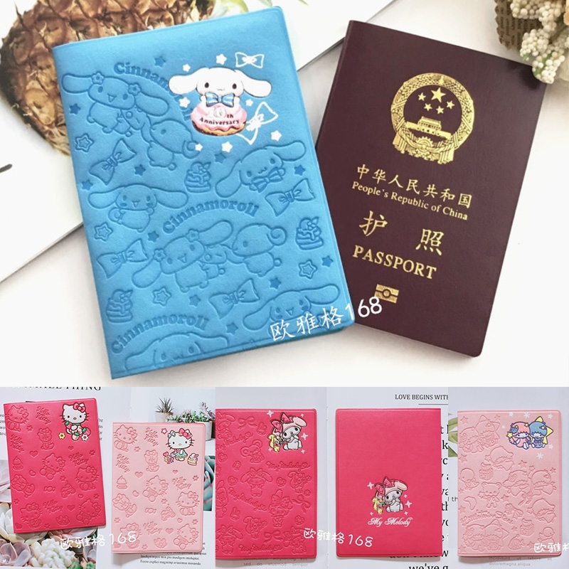 Passport Covers Cartoon Kitty Girls Cartoon Passport Holder