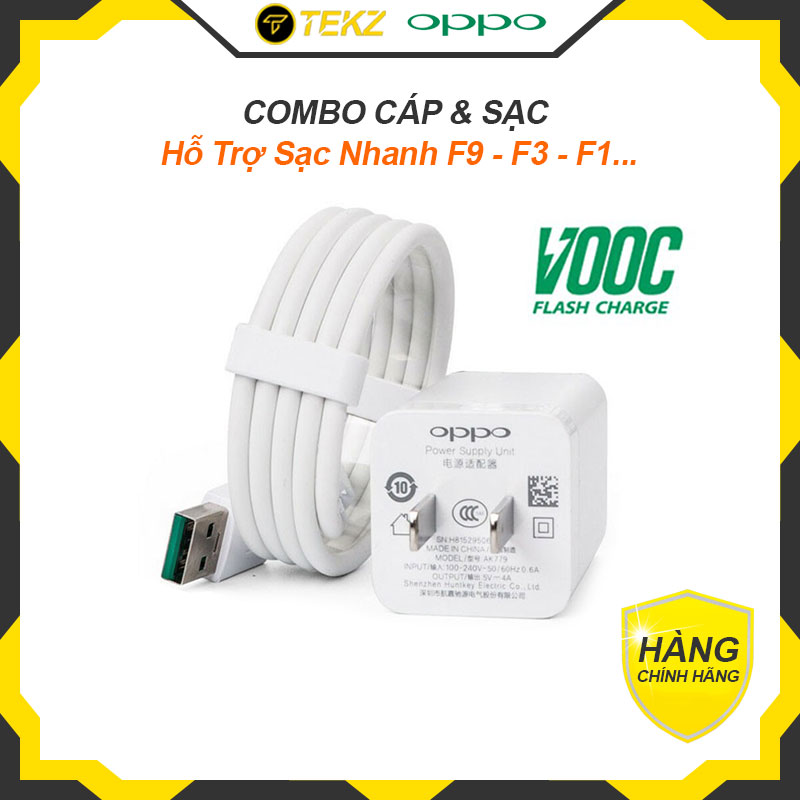 [HCM]Bộ Sạc Cáp Vooc OPPO F3 - F9 - F1 Hỗ Trợ Sạc Nhanh Chính Hãng Zin Bảo Hành 12 tháng