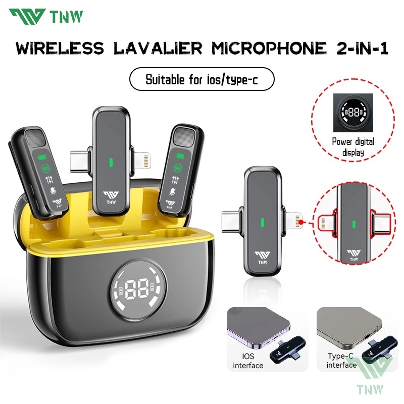 TNW A13 Mic Thu âm Không Dây Mini Khử Tiếng Ồn Dùng Cho Hội Nghị Micro Không Dây Cài Áo Thu Âm