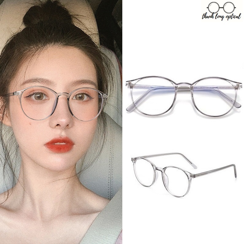 Gọng Kính Cận Tròn Nhựa Dẻo Nam Nữ Giả Cận Hàn Quốc giá rẻ