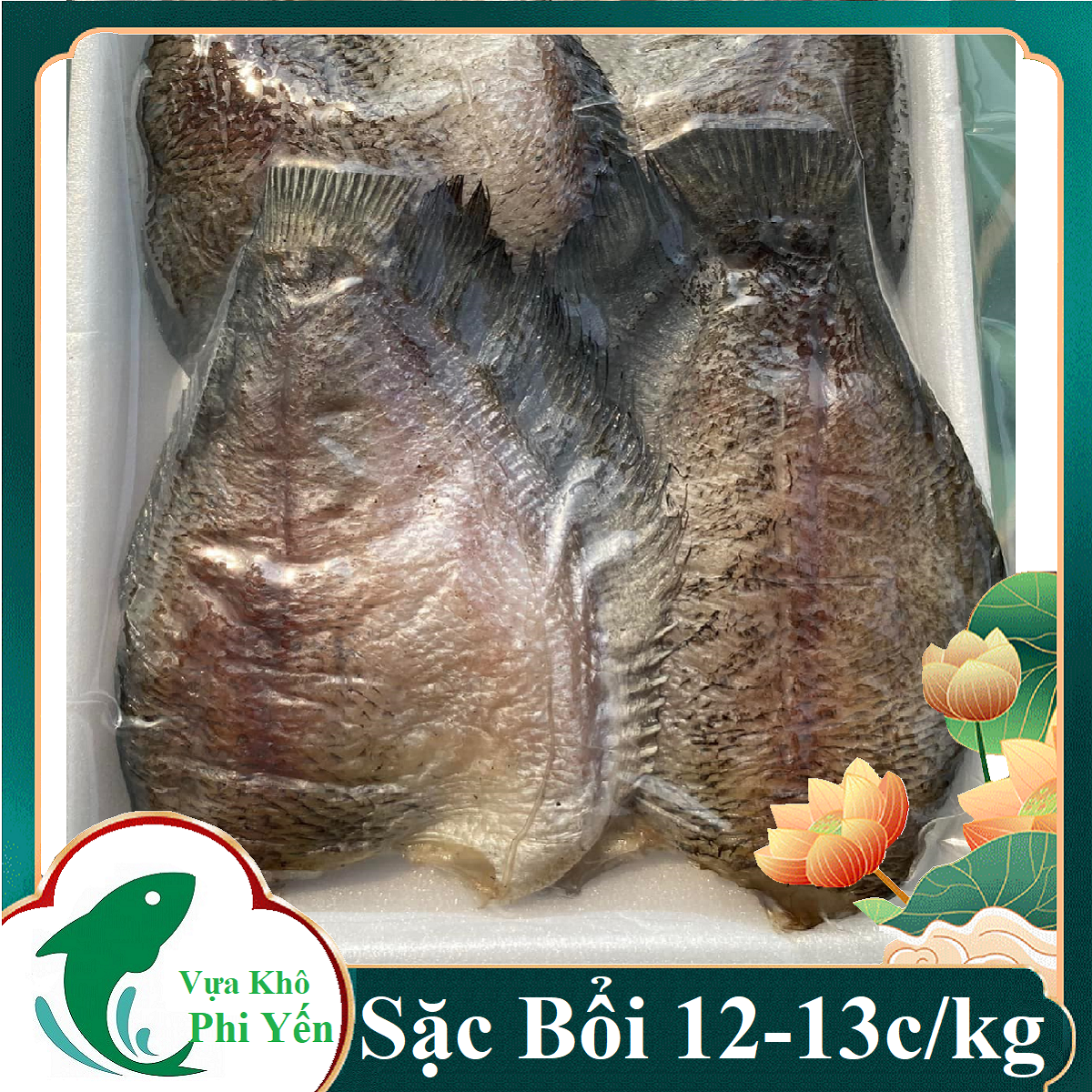 Khô cá sặc bổi size trung 12-13 con/kg không đầu 3 nắng vị lạt vừa ăn- vựa khô phi yến