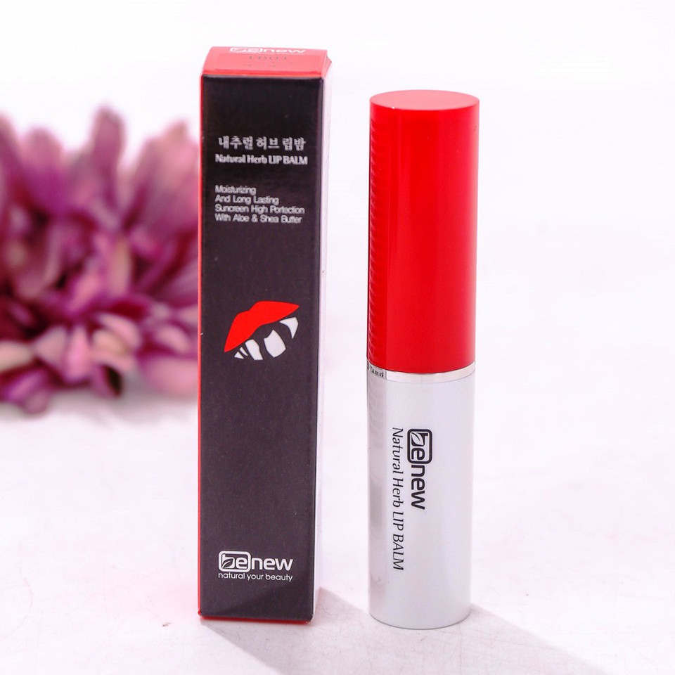 Son dưỡng có màu chống thâm môi hàn quốc benew natural herb lip balm lb01