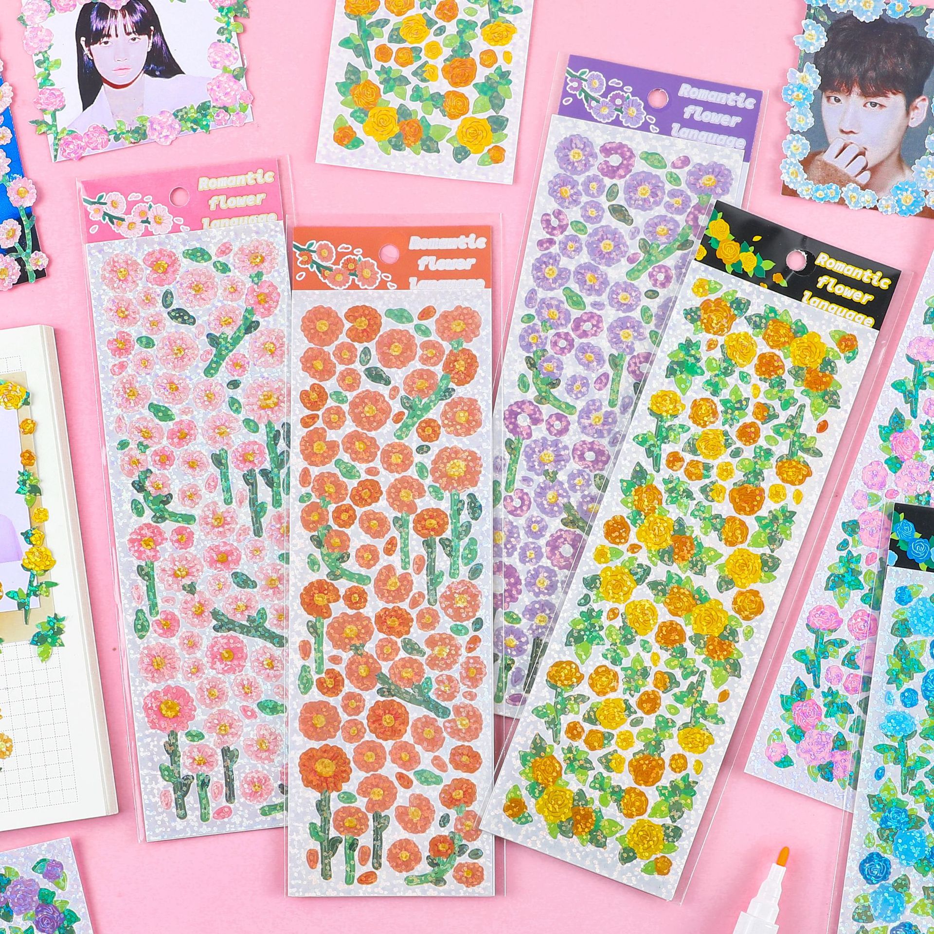 Sticker Hoa Trang Trí Toploader