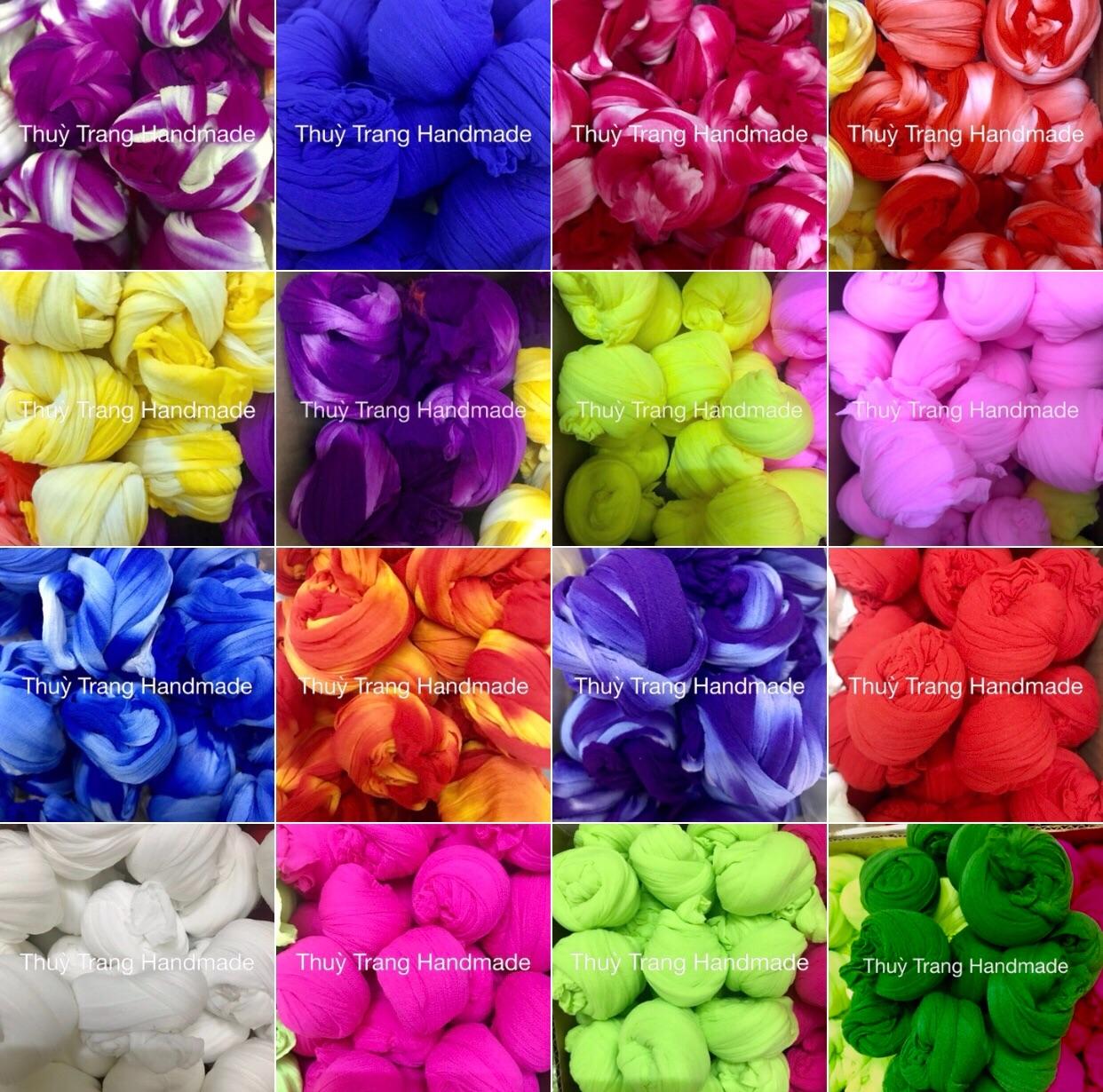 Combo 20 cuộn vải voan mỗi cuộn 1 màu