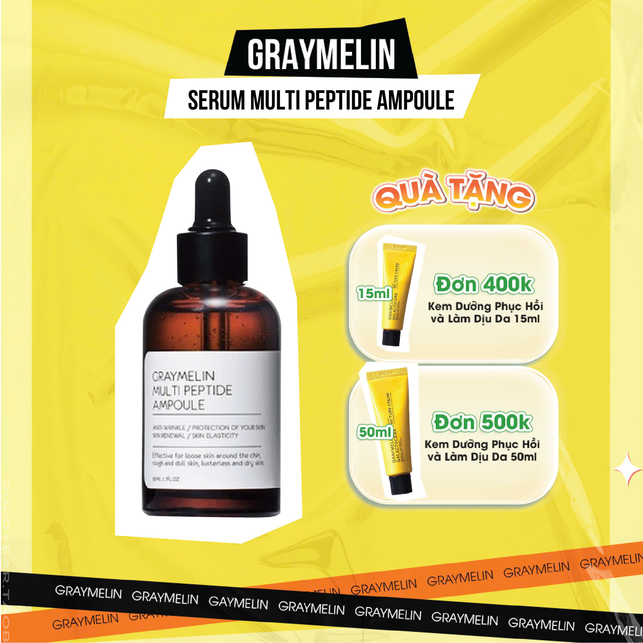 Tinh Chất Chống Lão Hóa Graymelin Multi Peptide Ampoule 50ml