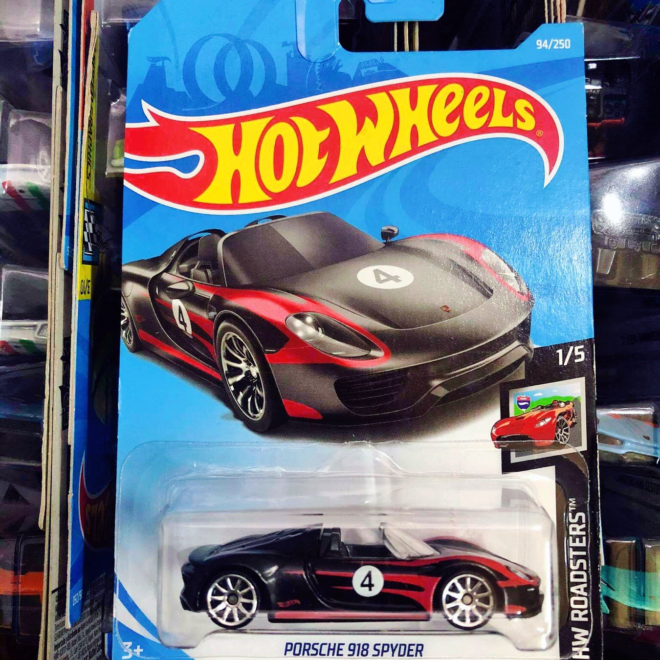 Xe mô hình hot wheels tỉ lệ 1:64 "porsche 918 spyder"