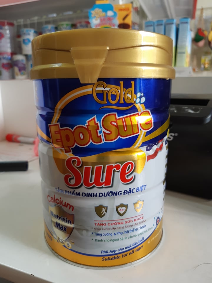 Sữa Epot Sure Sure Dinh Dưỡng Đặc Biệt cho người già phục hồi sức khỏe 900g