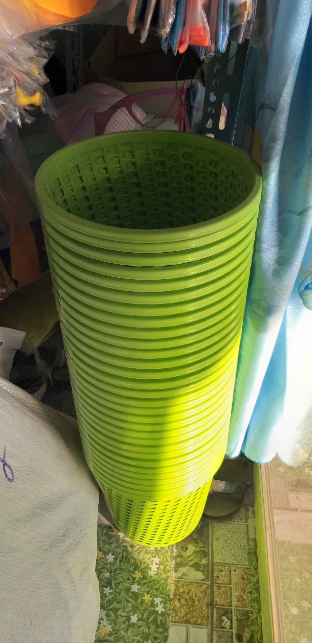 Sọt đựng rác bằng nhựa tròn cỡ nhỏ Tân Lập Thành 26x26x25cm