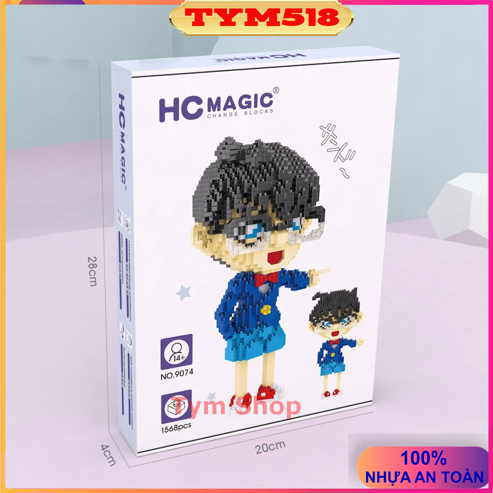 Đồ Chơi xếp hình Le go nanoblock Thám Tử Lừng Danh Conan Dễ Thương nano block Chuẩn