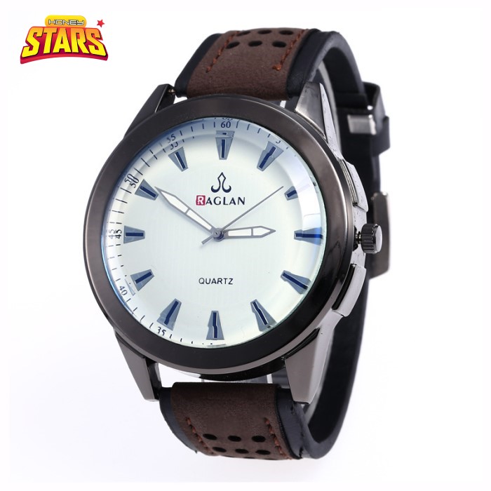 [Mua 1 Tặng 1]Đồng hồ nam Quartz cao cấp chính hãng RAGLAN đẹp giá rẻ ma thuật màu nâu kính dày kỹ thuật số mặt số lớn [Tặng kèm hộp] Honey Start 554714